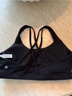 Black lululemon Energy Bra; Size 12; brand new with tags. Perfect condition.